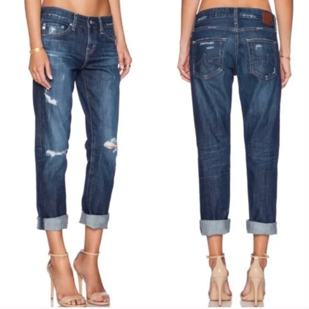 AG Adriano Goldschmied • The Ex-Boyfriend Slim Slouch Distressed Jeans Size 28R